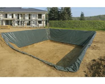 Preview: Baufolie LDPE 0,2 mm 25 x 4 m grau-braun Rolle = 100 m²