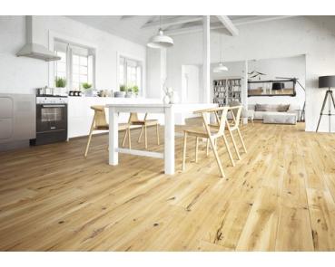 Preview: Parkett Vintage Eiche Landhausdiele Naturgeölt Gebürstet 1092 x 180 x 14 mm - 2,5mm Nutzschicht