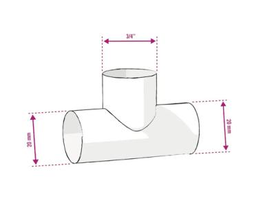 Preview: Press-T-Stück veporit für MSVR 20x3/4"IGx20mm