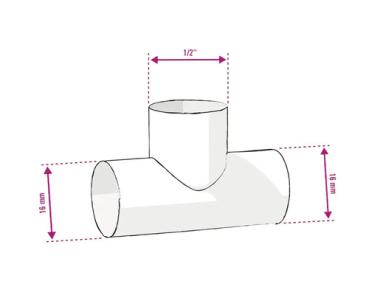 Preview: Press-T-Stück veporit für MSVR 16x1/2"IGx16mm
