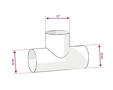 Preview: Press-T-Stück veporit für MSVR 20x1/2"IGx20mm