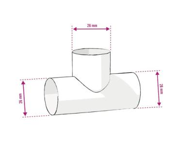 Preview: Press-T-Stück veporit 26 mm