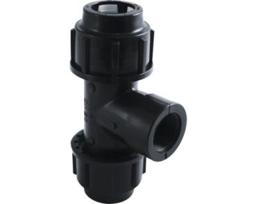 T-Stück für 2x KWL 32 mm 3/4" Innengewinde mitte