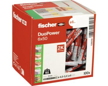 Preview: Fischer Allzweckdübel DuoPower Ø 6 x 50 mm, 100 Stück