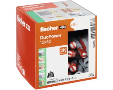 Preview: Fischer Allzweckdübel DuoPower Ø 10 x 50 mm, 50 Stück