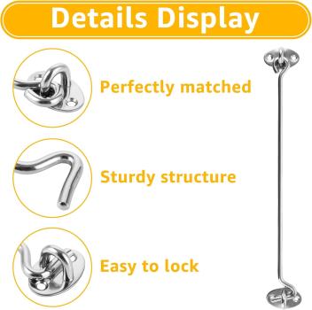 Sturmhaken 30cm Windhaken Edelstahl Kabinenhaken Solider Lang