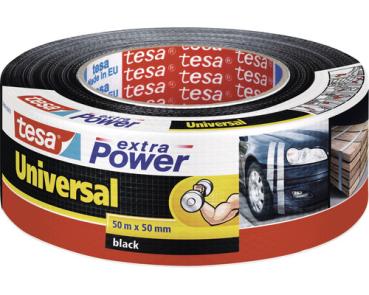 Gewebeband Folienband Tesa extra Power Universal schwarz 50 mm x 50 m