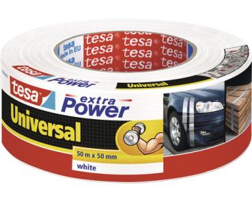 Gewebeband Folienband Tesa extra Power Universal weiss 50 mm x 50 m