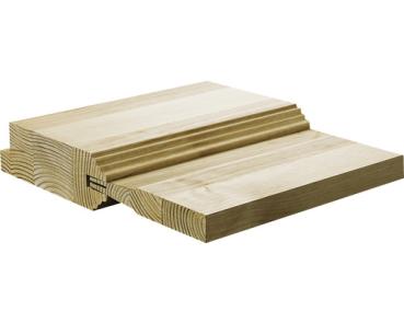 Preview: Landhaustüre Pertura Fichte massiv roh 95x203 cm Links ohne Zarge