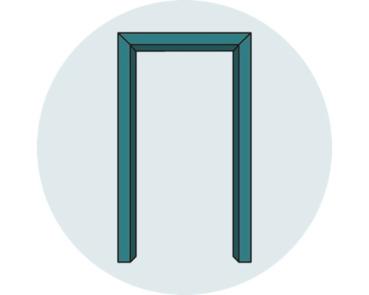 Preview: Zarge Pertura Fichte massiv roh Komplettzarge 10-12x80x201 cm Links