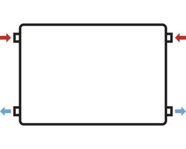 Preview: Kompaktheizkörper Rotheigner Typ DK (22) 600x800 mm 4-fach mit Befestigungslaschen