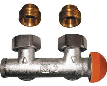 Heizkörperzweirohranschluss Herz 1/2" Eckform 90°