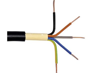 Erdkabel E-YY-J 5x2,5 mm² 50 m schwarz
