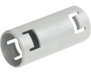 Flexmuffe Steckmuffe EBULL M16 x 50 mm, grau, Wellrohr