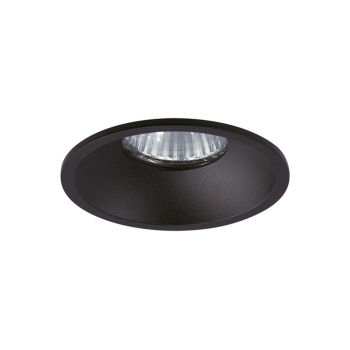 Einbauleuchte Spot STR OSCURO 230V rund/starr/blendfrei/schwarz dm89/ET95/Loch: 80mm/für 1xGU10 230V 50W