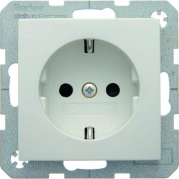 Schuko Steckdose S.1/B.3/B.7 polarweiß glänzend Berker