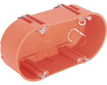 Hohlwanddose Schalterdose 2-fach Orange 68x60mm Trockenbau