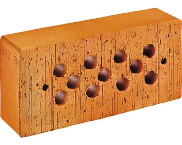 Mauerziegel gelocht 12x25x6,5 cm per Stk. (360Stk Palette)
