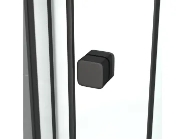 Preview: Aurlane Komplettduschkabine Essential schwarz/weiss 80x80x192,5cm