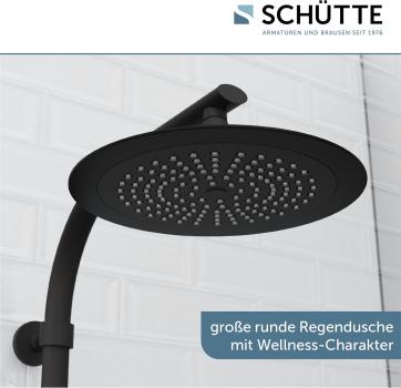 Preview: Schütte Überkopfbrause-Set Madura Fresh Schwarz Matt