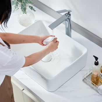 Preview: Waschbecken Aufsatzwaschbecken Bad Rechteckig 40*30*13cm Weiss Keramik