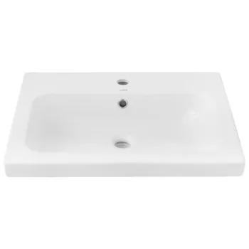 Waschtisch Cornat Adria 60,5x45x15cm Weiss eckig Porzellan