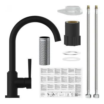 Preview: Schütte 79166 Küchenarmatur Cornwall 360 Grad schwenkbarer Wasserhahn Küche