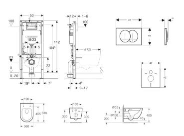 Preview: WC Unterputzspülkasten Geberit Duofix Delta Komplettset Sanitino