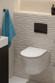 Preview: WC Kielle Oudee mit WC Sitz absenkautom. Weiss Sanitino