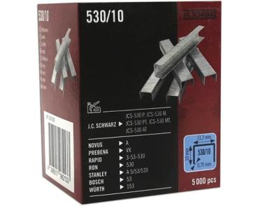 Tackerklammer JC Schwarz 530/10, 5000 Stk.