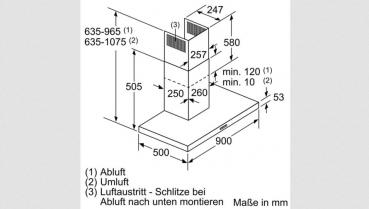 Dunstabzugshaube BOSCH 90cm Edelstahl