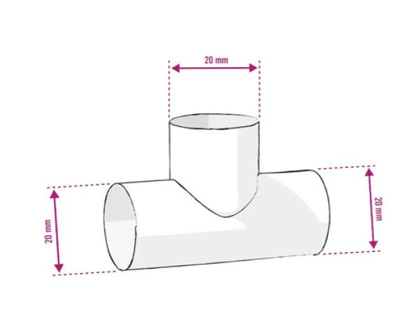 Press-T-Stück veporit für MSVR 20mm