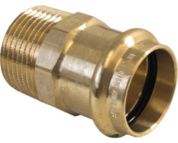 Übergangsstück Messing Viega Sanpress gerade 22mmx1" AG