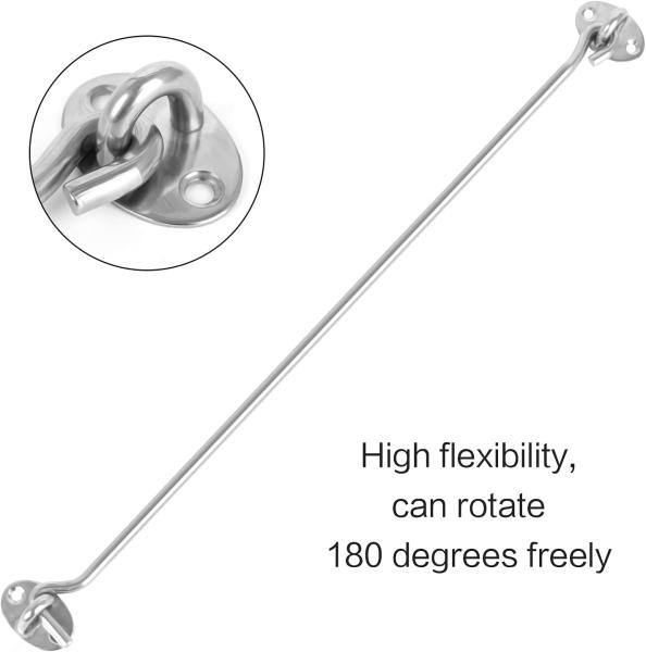 Sturmhaken 40cm Windhaken Edelstahl Kabinenhaken Solider Lang