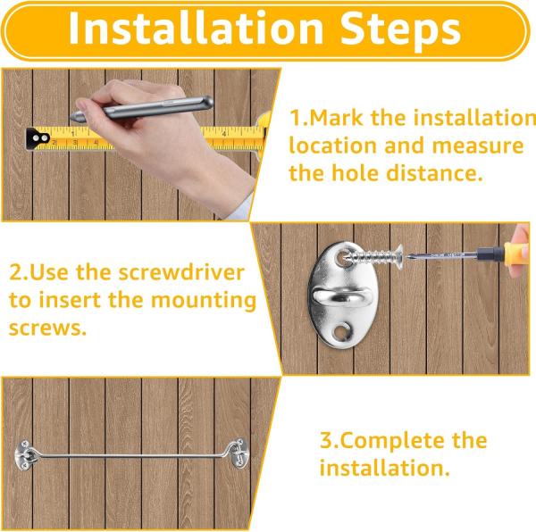Sturmhaken 30cm Windhaken Edelstahl Kabinenhaken Solider Lang
