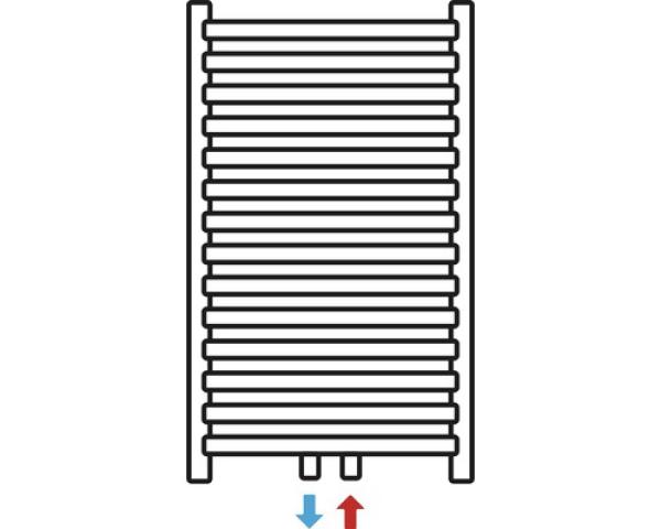Heizkörper Bad Sprossenheizkörper 1215x595mm Weiss Mittelanschluss