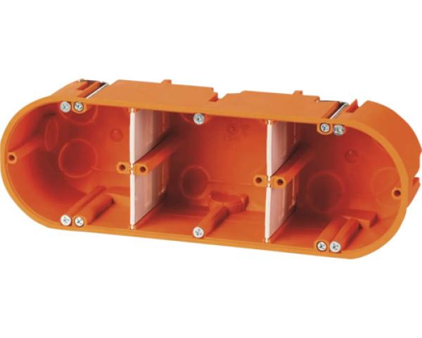 Hohlwanddose Schalterdose 3-fach Orange 68x60mm Trockenbau
