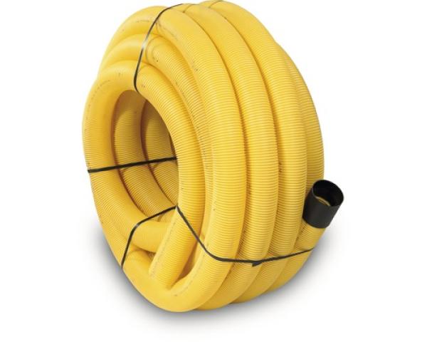 Drainagerohr gelb geschlossen NW 100 Länge 50 m